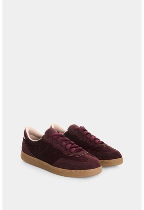 Tenis En Cuero Gamuzado Para Mujer Duna Tenis En Cuero Gamuzado Para Mujer Duna Vinotinto 38 VÉLEZ