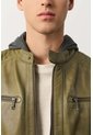 Chaqueta Belmont De Cuero Para Hombre Capucha Y Pechera Chaqueta Belmont De Cuero Para Hombre Capucha Y Pechera Verde Oliva XXL VÉLEZ de Vélez