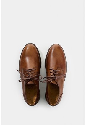 Zapatos De Cordón De Cuero Para Hombre Borneo 3 Zapatos De Cordón De Cuero Para Hombre Borneo 3 Miel 39 VÉLEZ
