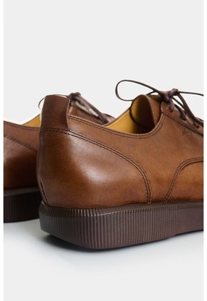 Zapatos De Cordón De Cuero Para Hombre Borneo 3 Zapatos De Cordón De Cuero Para Hombre Borneo 3 Miel 39 VÉLEZ