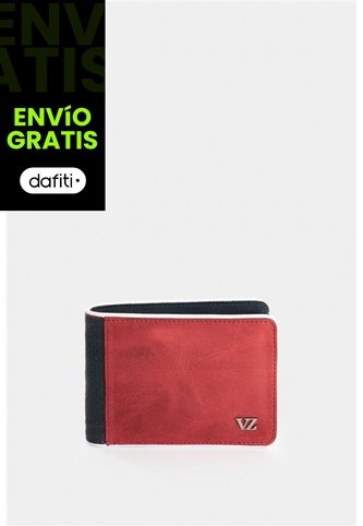 Billetera De Cuero Para Hombre Lines 2.0 Billetera De Cuero Para Hombre Lines 2.0 Rojo VÉLEZ Vélez