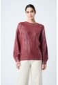 Sweater Tejido Layla Para Mujer Efecto Resinado Sweater Tejido Layla Para Mujer Efecto Resinado Vinotinto XL VÉLEZ de Vélez