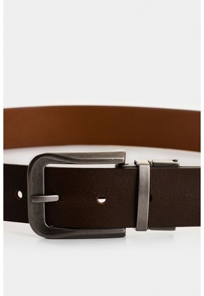 Cinturón Doble Faz Ravello De Cuero Para Hombre Hexagonal Cinturón Doble Faz Ravello De Cuero Para Hombre Hexagonal Cafe 36 VÉLEZ