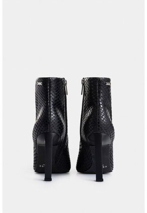 Botines Black De Cuero Para Mujer Snake Botines Black De Cuero Para Mujer Snake Negro 34 VÉLEZ