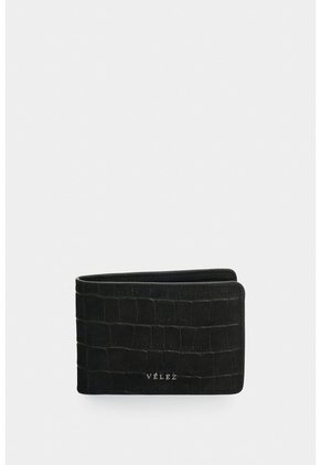 Billetera En Cuero Nobuck Croco Para Hombre Tessa 2.0 Billetera En Cuero Nobuck Croco Para Hombre Tessa 2.0 Negro VÉLEZ