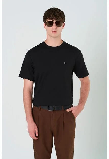 Camiseta Manga Corta Lerici Para Hombre Semi Fitted Camiseta Manga Corta Lerici Para Hombre Semi Fitted Negro XXL VÉLEZ