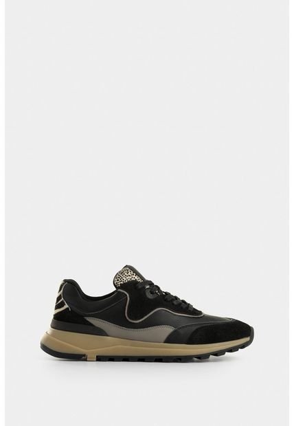 Tenis Iris De Cuero Para Mujer Mini Print Tenis Iris De Cuero Para Mujer Mini Print Negro 36 Vélez