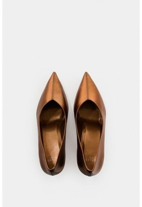 Tacones Jacinto De Cuero Para Mujer Stiletto Tacones Jacinto De Cuero Para Mujer Stiletto Bronce 40 VÉLEZ