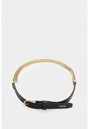 Cinturón Unifaz En Cuero Y Cadena Para Mujer Cinturón Unifaz En Cuero Y Cadena Para Mujer Negro S VÉLEZ