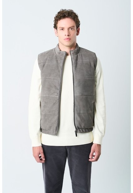 Chaleco Sika De Cuero Para Hombre Doble Faz Chaleco Sika De Cuero Para Hombre Doble Faz Gris S VÉLEZ