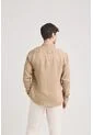 Camisa Manga Larga En Lino Para Hombre Silueta Semi Ajustada Camisa Manga Larga En Lino Para Hombre Silueta Semi Ajustada Tabaco L VÉLEZ de Vélez