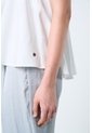 Camisa Canes Fit Holgado Para Mujer Detalle Trenzado Camisa Canes Fit Holgado Para Mujer Detalle Trenzado Crema S VÉLEZ de Vélez