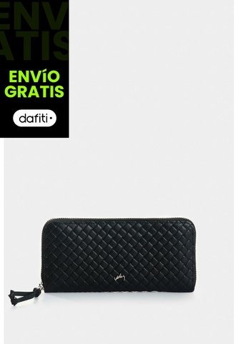 Billetera Porta Chequera De Cuero Para Mujer Astra Billetera Porta Chequera De Cuero Para Mujer Astra Negro VÉLEZ Vélez