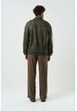 Chaqueta Bomber De Cuero Para Hombre Meridian Chaqueta Bomber De Cuero Para Hombre Meridian Verde Oliva L VÉLEZ de Vélez
