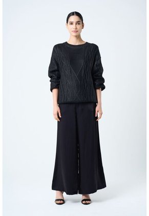 Sweater Tejido Layla Para Mujer Efecto Resinado Sweater Tejido Layla Para Mujer Efecto Resinado Negro S VÉLEZ