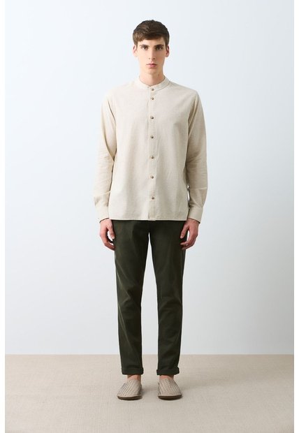 Camisa Manga Larga Para Hombre Cuello Nerú Camisa Manga Larga Para Hombre Cuello Nerú Arena XL VÉLEZ