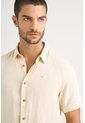 Camisa Manga Corta Lino Para Hombre Bordado Vz Camisa Manga Corta Lino Para Hombre Bordado Vz Arena XL VÉLEZ de Vélez