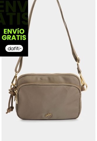 Manos Libres En Lona Y Cuero Para Mujer Tabata Manos Libres En Lona Y Cuero Para Mujer Tabata Gris VÉLEZ Vélez