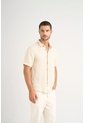 Camisa Manga Corta Lino Para Hombre Bordado Vz Camisa Manga Corta Lino Para Hombre Bordado Vz Arena XL VÉLEZ de Vélez