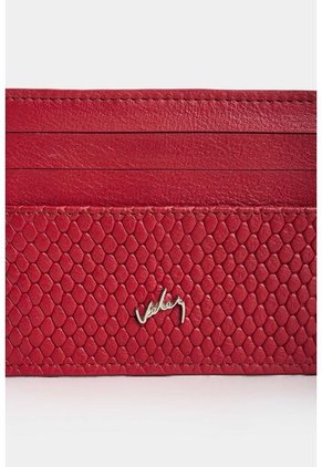 Portadocumento De Cuero Con Textura Para Mujer Senda Portadocumento De Cuero Con Textura Para Mujer Senda Rojo VÉLEZ