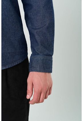 Sobrecamisa Alcor Manga Larga De Algodón Para Hombre Detalles Cuero Sobrecamisa Alcor Manga Larga De Algodón Para Hombre Detalles Cuero Azul Oscuro XXL VÉLEZ