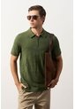 Polo Manga Corta Tejida Para Hombre Anam Polo Manga Corta Tejida Para Hombre Anam Verde Oliva XXL VÉLEZ de Vélez