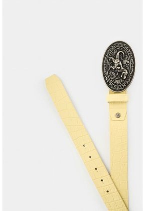 Cinturón Unifaz En Cuero Croco Para Hombre Dino Cinturón Unifaz En Cuero Croco Para Hombre Dino Amarillo 40 VÉLEZ