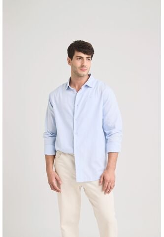 Camisa Oxford Manga Larga Calagua Para Hombre Semifitted Camisa Oxford Manga Larga Calagua Para Hombre Semifitted Azul Claro XXL Vélez Vélez