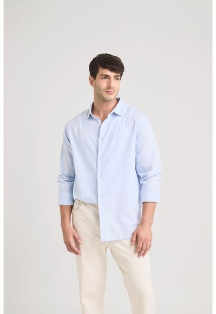 Camisa Oxford Manga Larga Calagua Para Hombre Semifitted Camisa Oxford Manga Larga Calagua Para Hombre Semifitted Azul Claro XXL Vélez