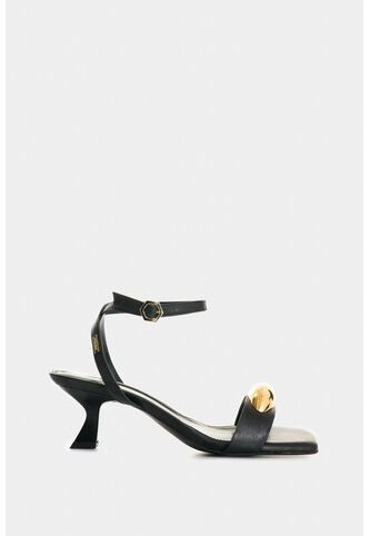 Sandalia Tacón De Cuero Para Mujer Cleo Sandalia Tacón De Cuero Para Mujer Cleo Negro 37 VÉLEZ Vélez