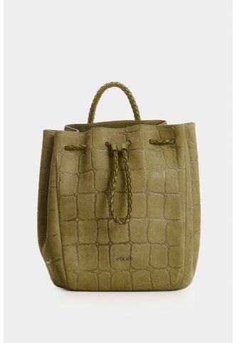 Morral En Gamuza Para Mujer Bruma Morral En Gamuza Para Mujer Bruma Verde Oliva VÉLEZ Vélez