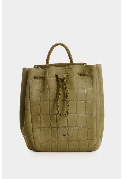 Morral En Gamuza Para Mujer Bruma Morral En Gamuza Para Mujer Bruma Verde Oliva VÉLEZ