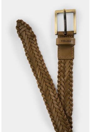 Cinturón Unifaz Trenzado De Cuero Para Hombre Atlas Cinturón Unifaz Trenzado De Cuero Para Hombre Atlas Tabaco 40 VÉLEZ