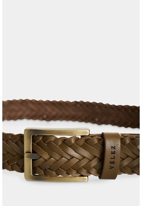 Cinturón Unifaz Trenzado De Cuero Para Hombre Atlas Cinturón Unifaz Trenzado De Cuero Para Hombre Atlas Tabaco 40 VÉLEZ