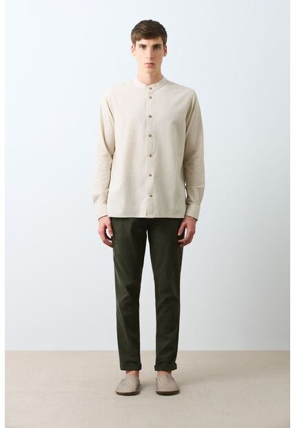 Camisa Manga Larga Para Hombre Cuello Nerú Camisa Manga Larga Para Hombre Cuello Nerú Arena XL VÉLEZ