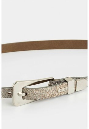 Cinturón Unifaz Acrux De Cuero Folia Para Mujer Craquelado Cinturón Unifaz Acrux De Cuero Folia Para Mujer Craquelado Plata M VÉLEZ