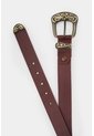 Cinturón Unifaz En Cuero Para Mujer Cattia Cinturón Unifaz En Cuero Para Mujer Cattia Vinotinto XL VÉLEZ de Vélez
