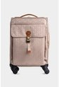Maleta De Viaje Bloom En Jacquard Para Mujer Apliques Cuero Maleta De Viaje Bloom En Jacquard Para Mujer Apliques Cuero Beige VÉLEZ de Vélez