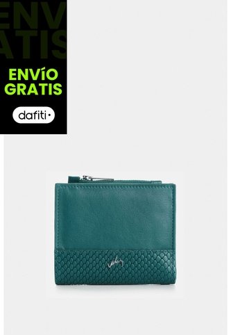 Billetera De Cuero Grabado Para Mujer Golden Billetera De Cuero Grabado Para Mujer Golden Agua Marina VÉLEZ Vélez