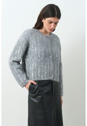 Cardigan Tejido Para Mujer Aurelia Cardigan Tejido Para Mujer Aurelia Gris L VÉLEZ