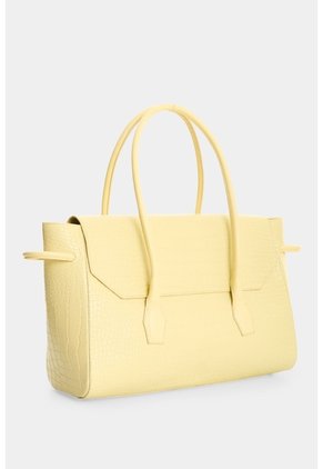Shopping En Cuero Croco Para Hombre Shopping En Cuero Croco Para Hombre Amarillo VÉLEZ