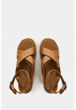 Sandalia Plataforma De Cuero Para Mujer Mentha Sandalia Plataforma De Cuero Para Mujer Mentha Miel 34 VÉLEZ