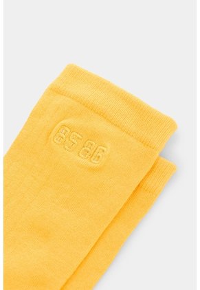 Calcetines Media Pierna Acanalado Para Hombre Calcetines Media Pierna Acanalado Para Hombre Amarillo XS VÉLEZ