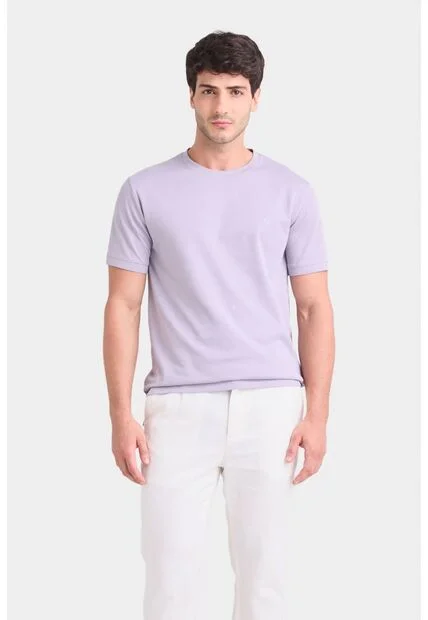 Camiseta Micropima Arizona Para Hombre Semi Ajustada Camiseta Micropima Arizona Para Hombre Semi Ajustada Lila XL VÉLEZ