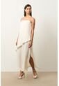 Vestido Loa Maxi Con Efecto Satinado Para Mujer Vestido Loa Maxi Con Efecto Satinado Para Mujer Crema 12 VÉLEZ de Vélez