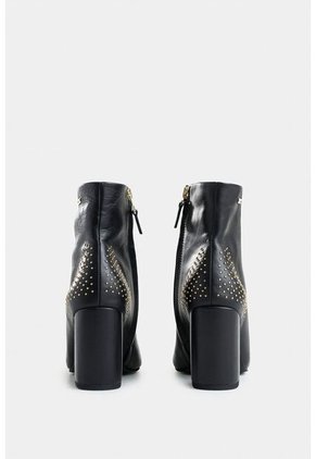 Botines Office Kira De Cuero Para Mujer Mini Taches Botines Office Kira De Cuero Para Mujer Mini Taches Negro 35 VÉLEZ
