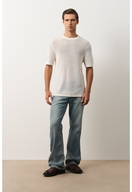 Camiseta Tejida Para Hombre Serrano Camiseta Tejida Para Hombre Serrano Crema XL VÉLEZ