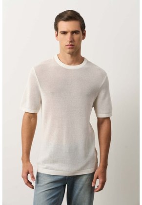 Camiseta Tejida Para Hombre Serrano Camiseta Tejida Para Hombre Serrano Crema XL VÉLEZ