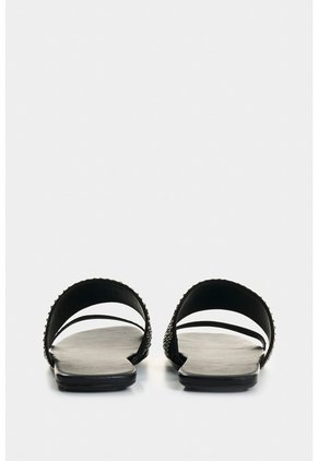 Sandalia Plana De Cuero Para Mujer Wave Sandalia Plana De Cuero Para Mujer Wave Negro 41 VÉLEZ