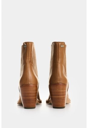 Botines De Cuero Para Mujer Solaris Botines De Cuero Para Mujer Solaris Miel 36 VÉLEZ